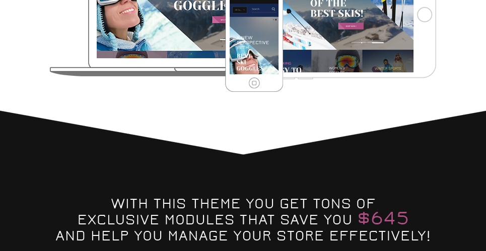 спортивная одежда и снаряжение тема prestashop