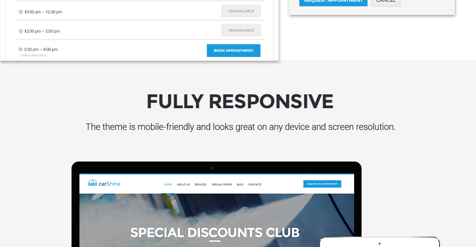 автомойка wordpress тема