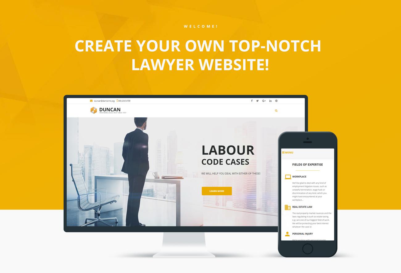 адвокатская компания отзывчивая тема wordpress