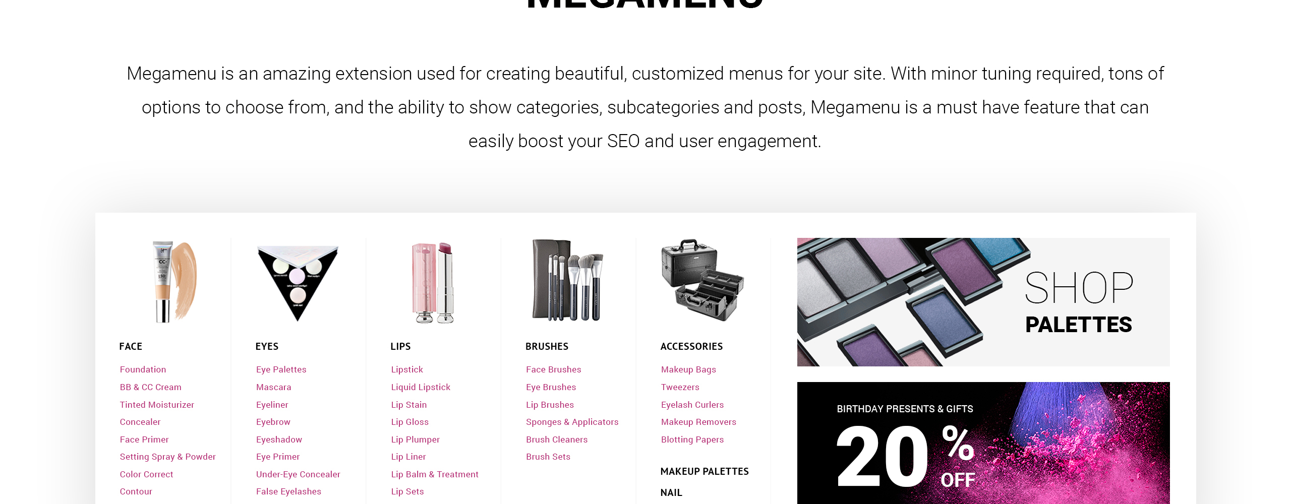 магазин косметики magento theme