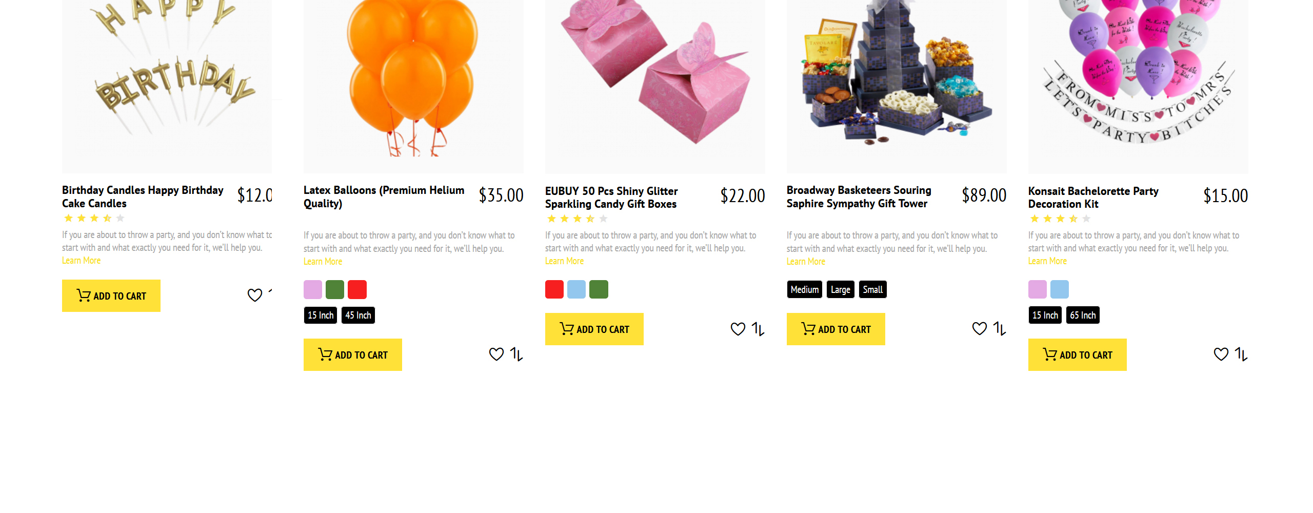 party supplies magento theme