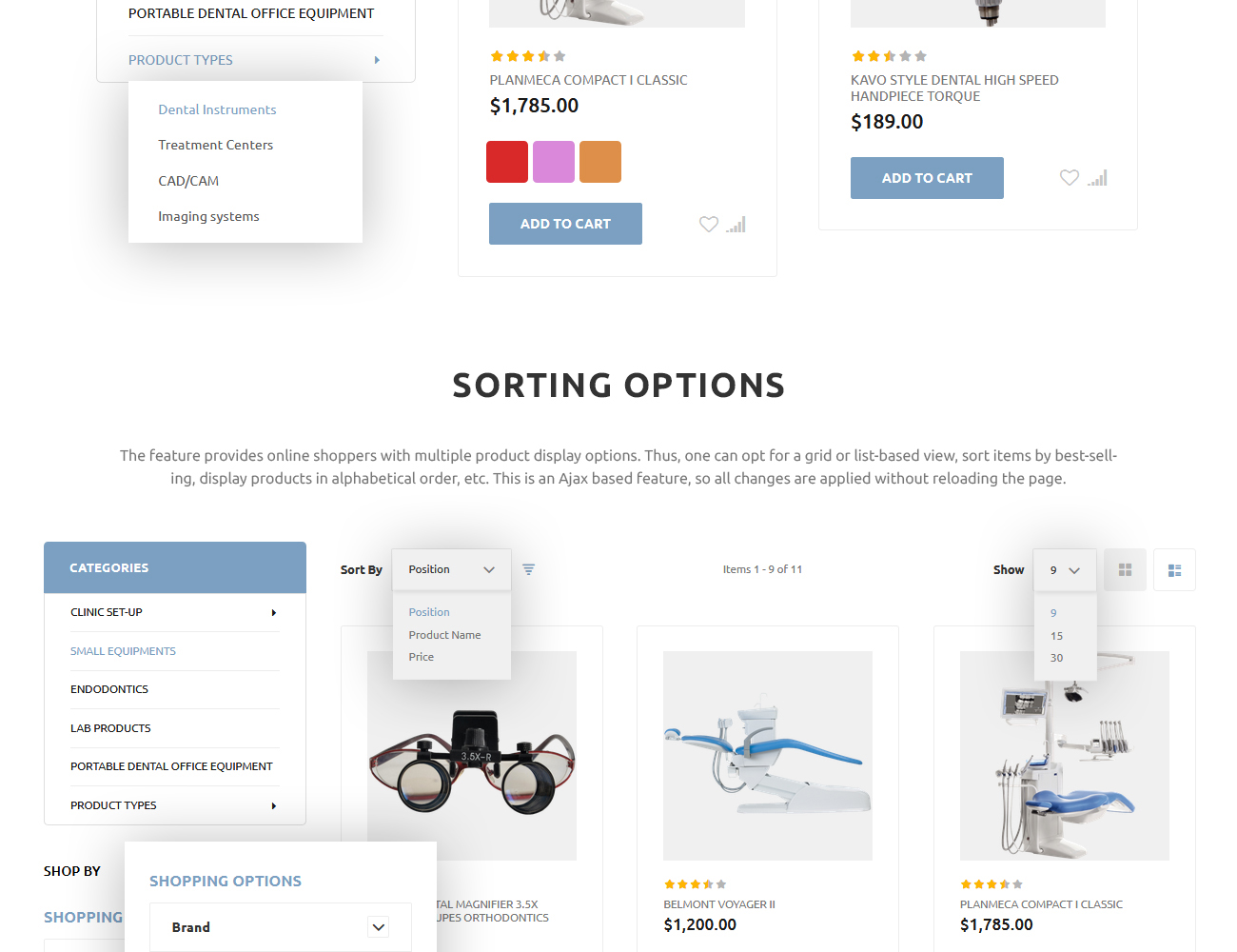 стоматологические инструменты magento тема