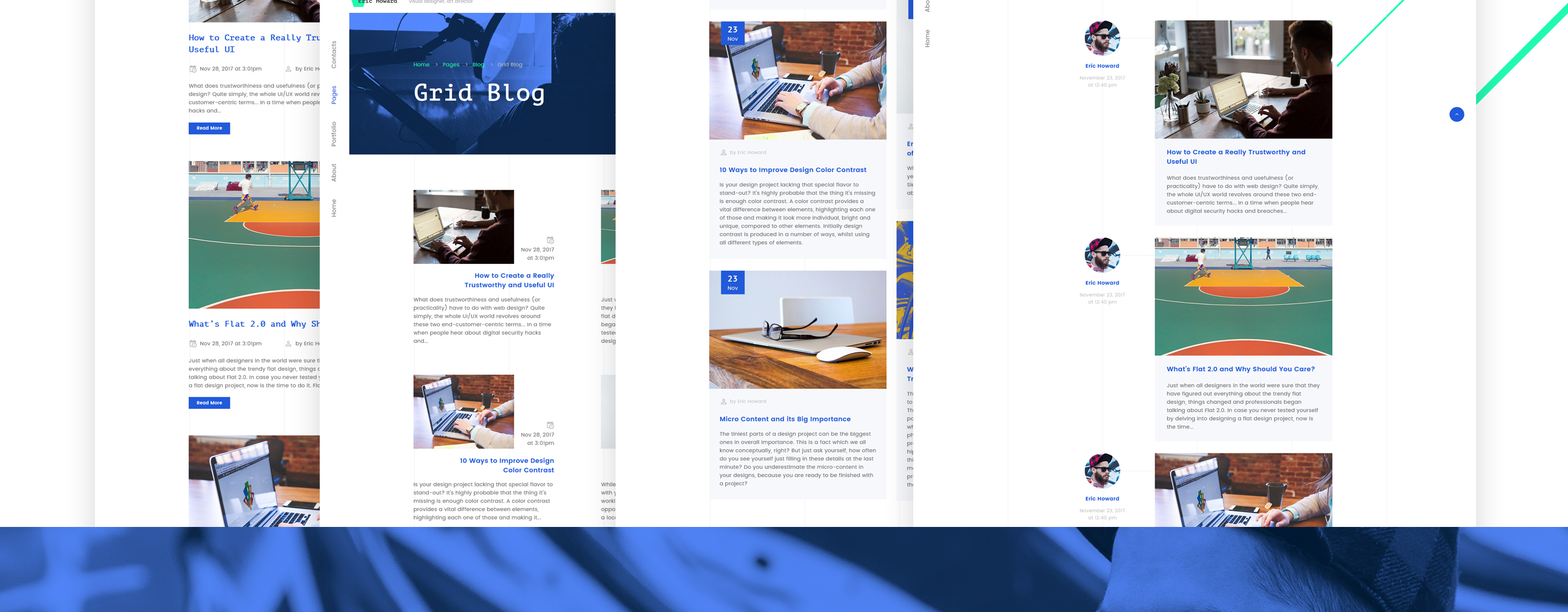 веб-дизайнер портфолио многостраничный шаблон сайта
