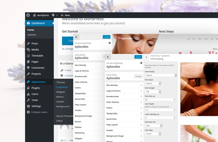 beauty &amp; spa salon отзывчивая тема wordpress