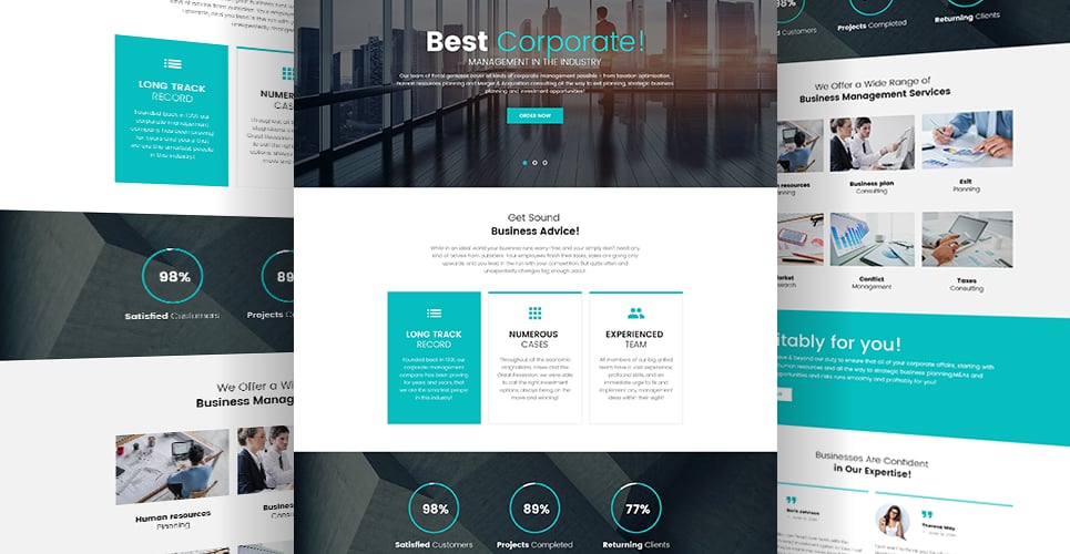 корпоративная и деловая тема wordpress