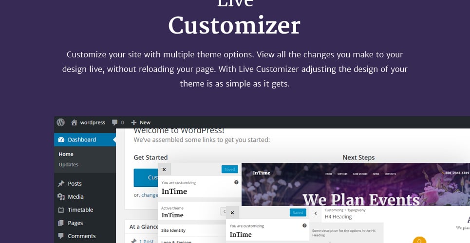 компания по управлению событиями wordpress тема