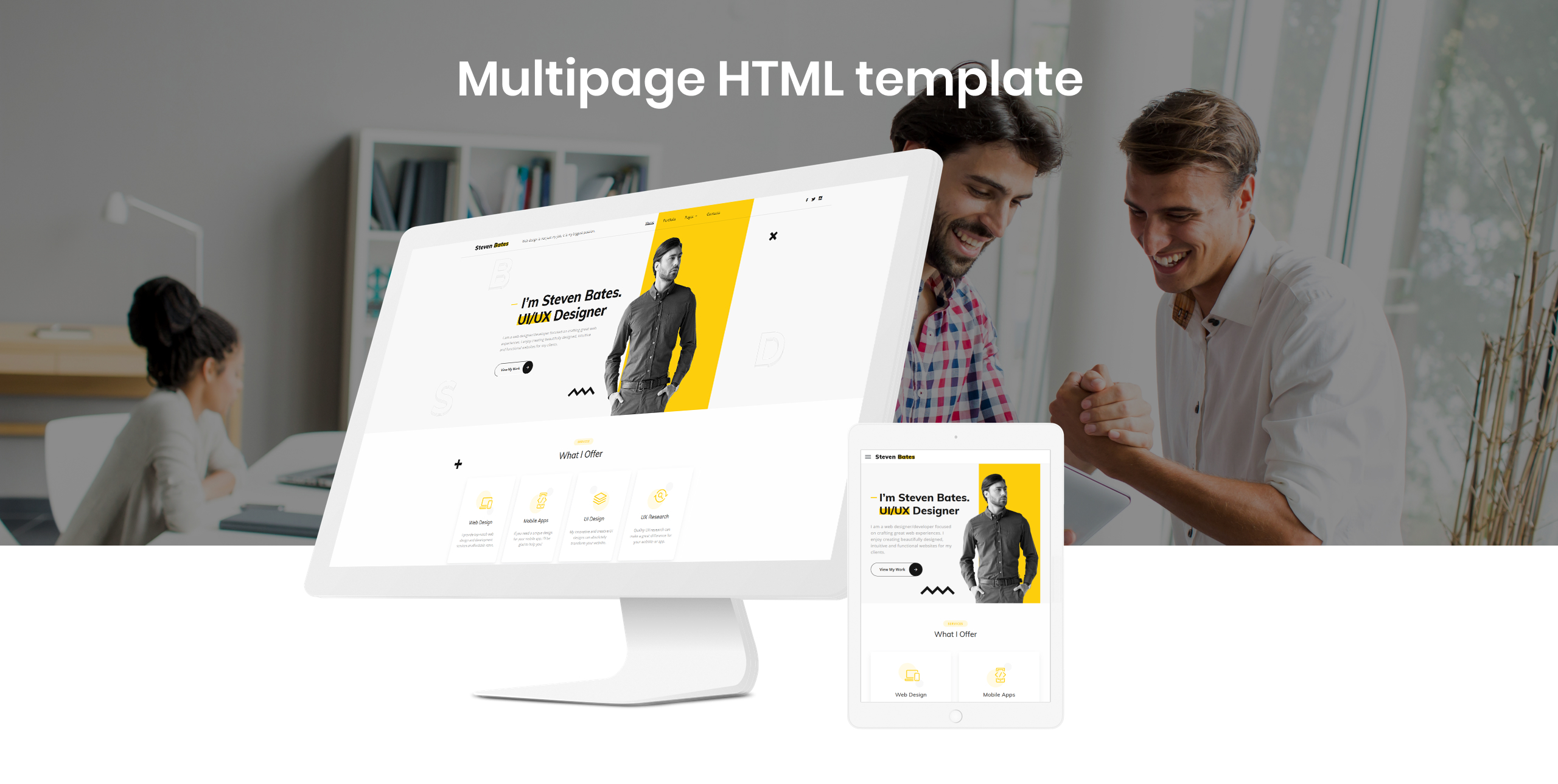 персональная страница многостраничный современный html шаблон сайта