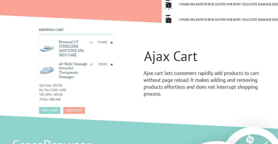 спа аксессуары отзывчивый шаблон opencart