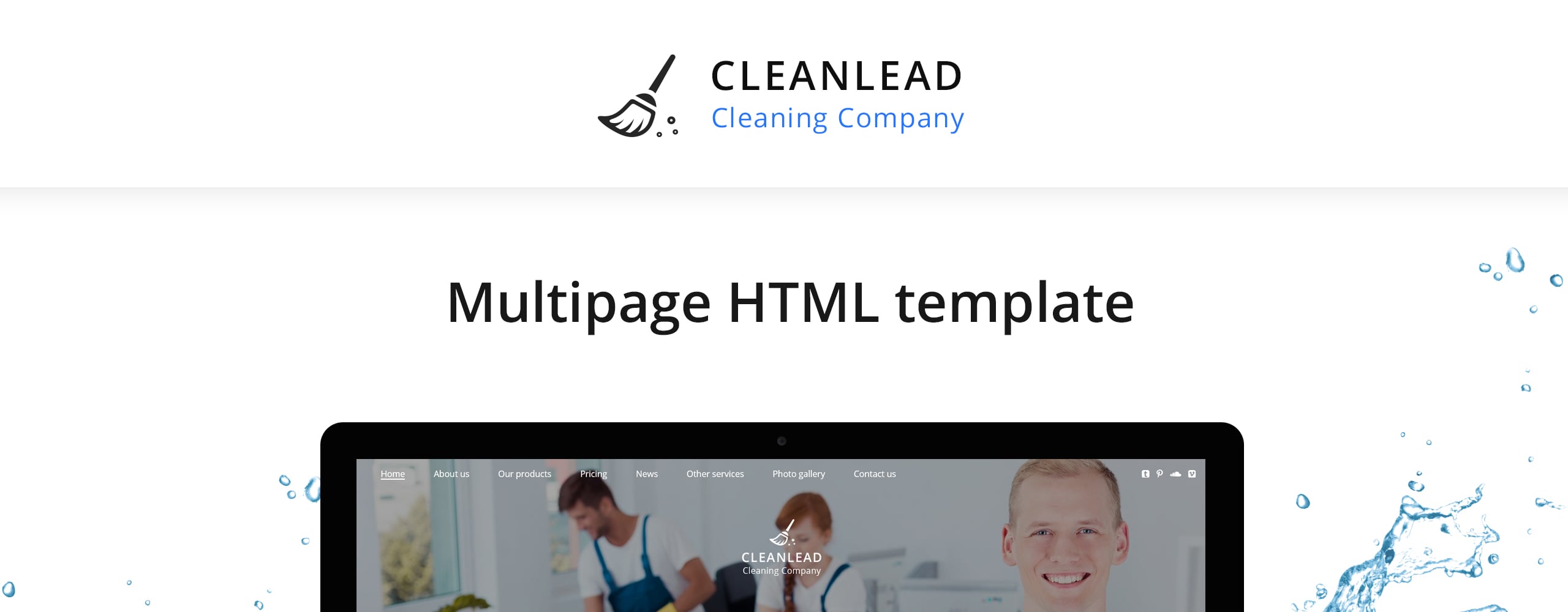 шаблон сайта клининговой компании cleanlead