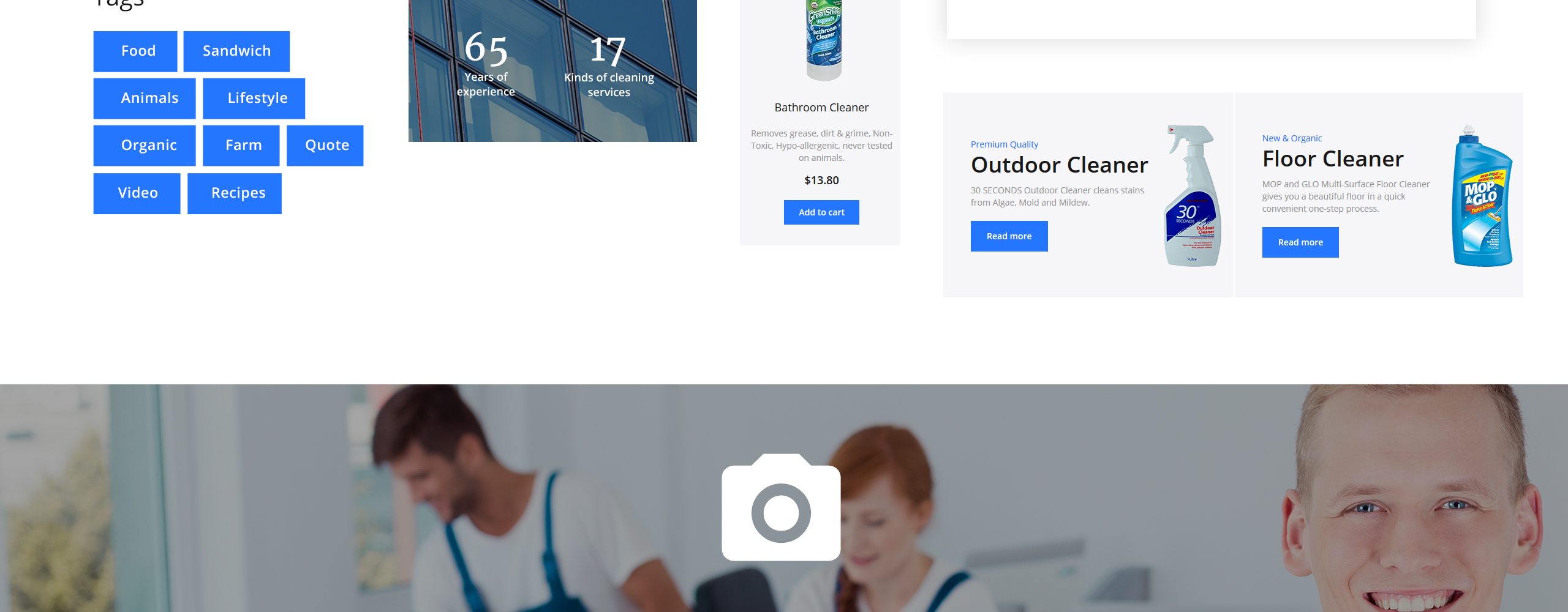 шаблон сайта клининговой компании cleanlead