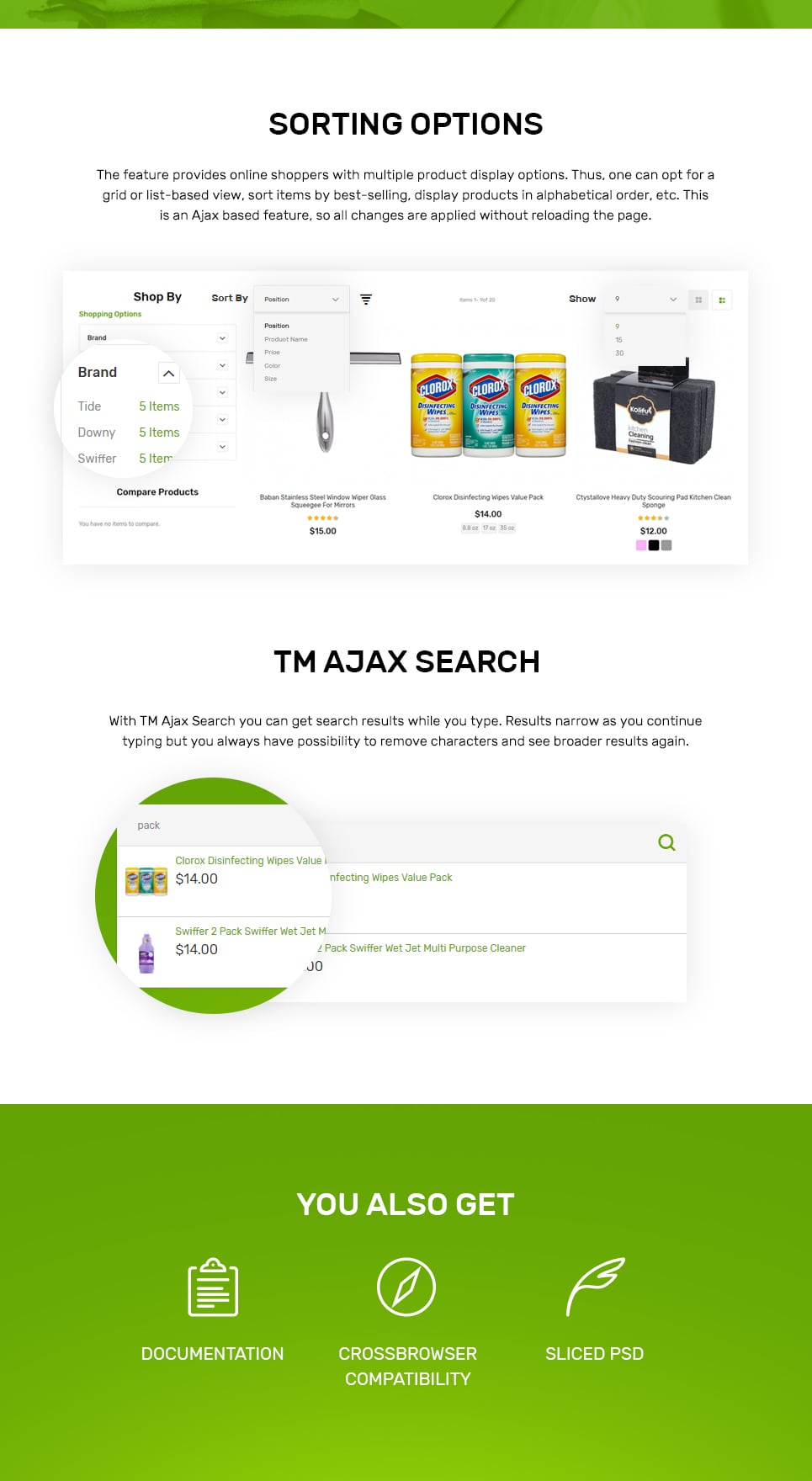 магазин чистящих средств и инструментов отзывчивая тема magento