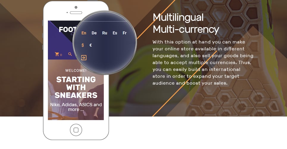 кроссовки магазин prestashop тема