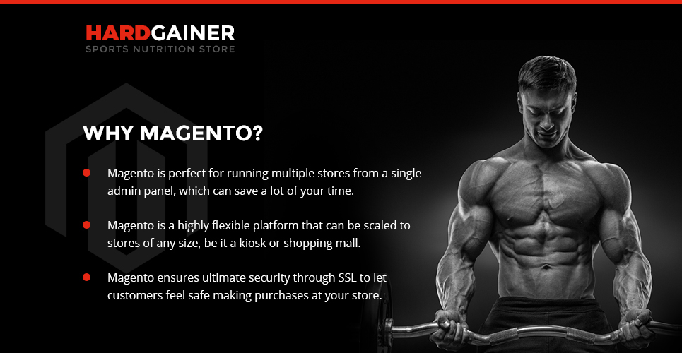 магазин спортивного питания отзывчивая тема magento