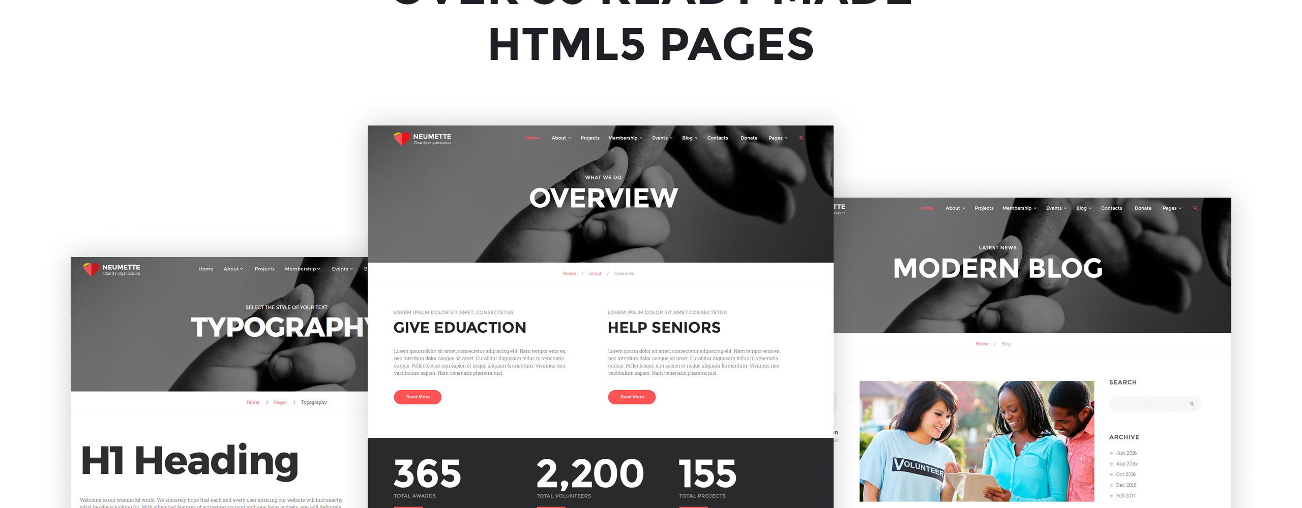шаблон сайта благотворительной организации html5