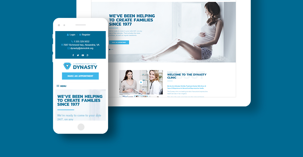 репродуктивная клиника отзывчивая тема wordpress