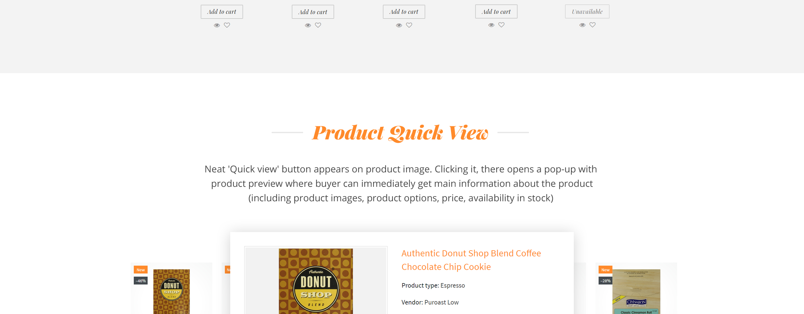 coffee shop отзывчивая тема shopify