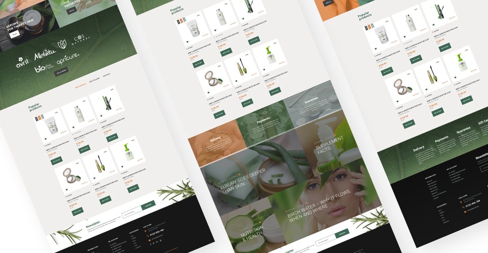 магазин органической косметики prestashop theme