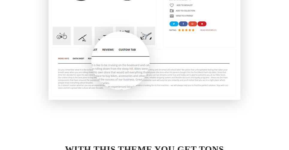 bike shop отзывчивая тема prestashop