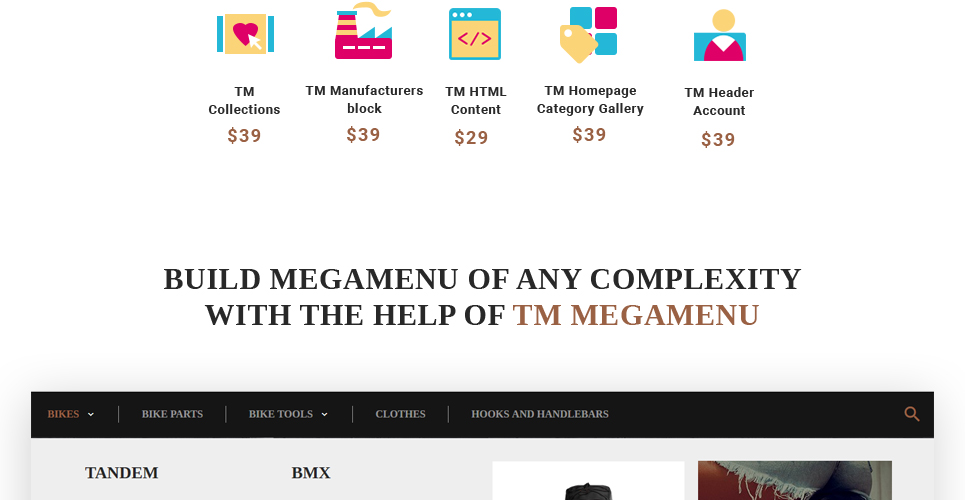 bike shop отзывчивая тема prestashop