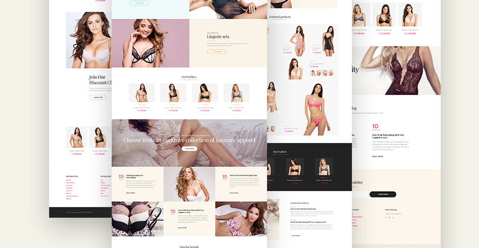 нижнее белье prestashop тема