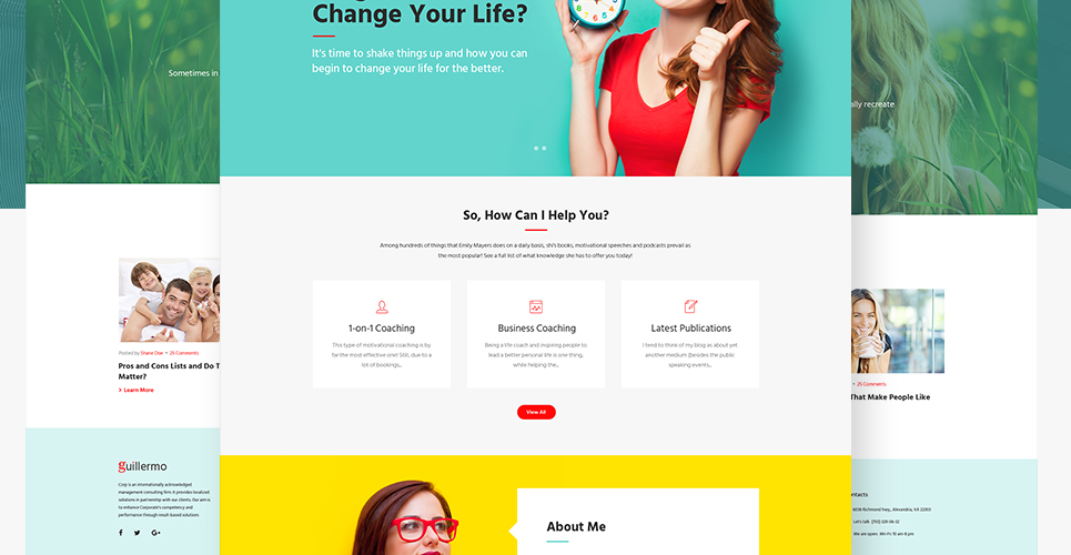 life &amp; business coaching wordpress тема