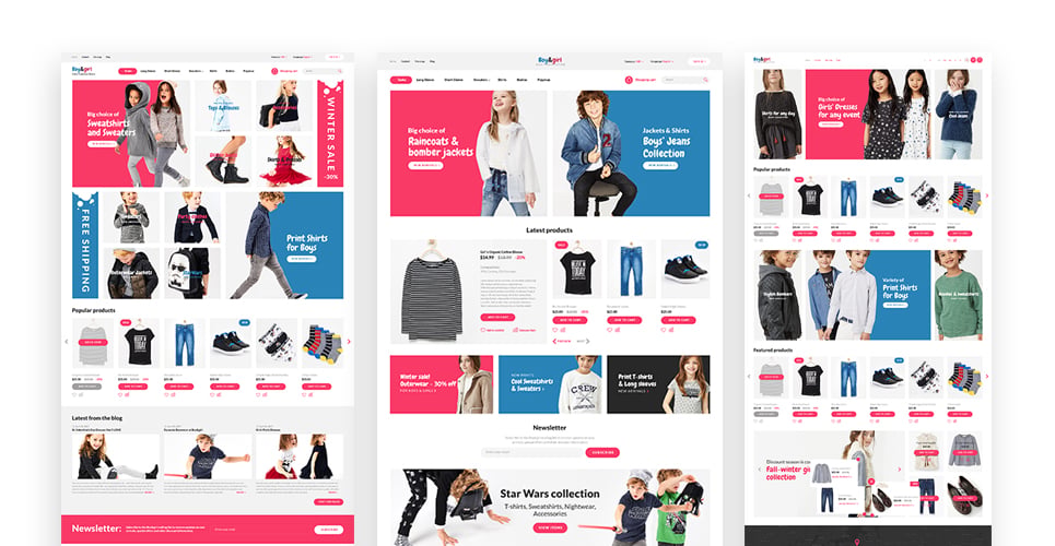 детская мода отзывчивая тема prestashop