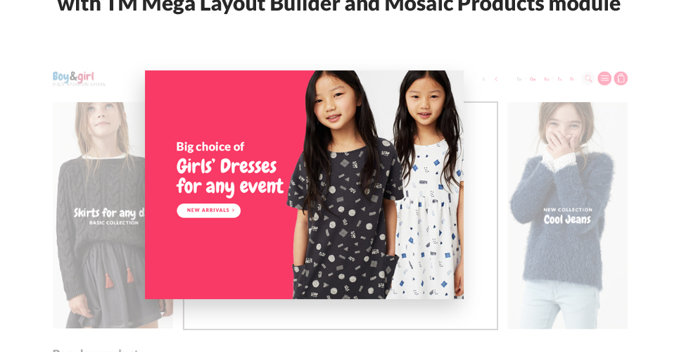 детская мода отзывчивая тема prestashop