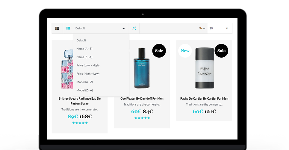 магазин косметики отзывчивый шаблон opencart