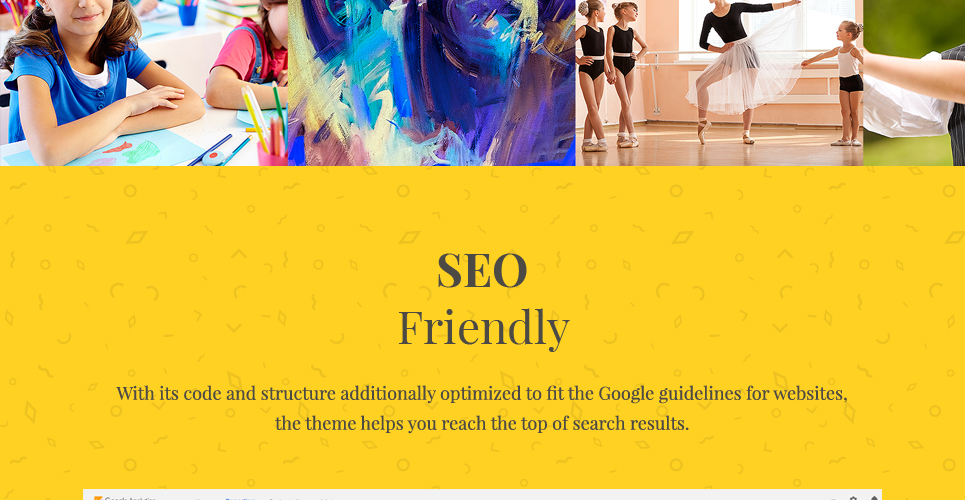 детская художественная школа wordpress тема