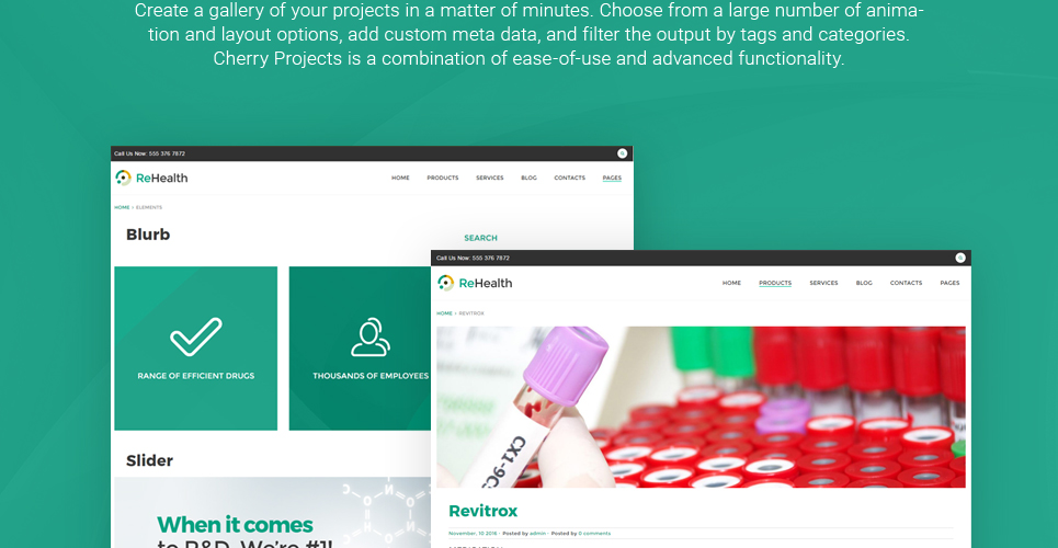 medical & drug store wordpress тема