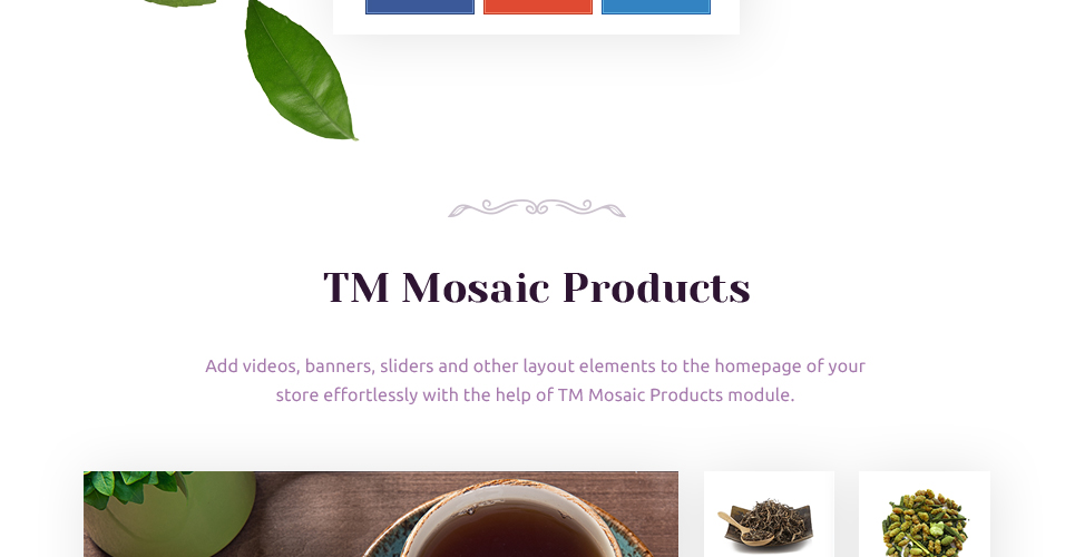 травяной и пряный чай отзывчивая тема prestashop
