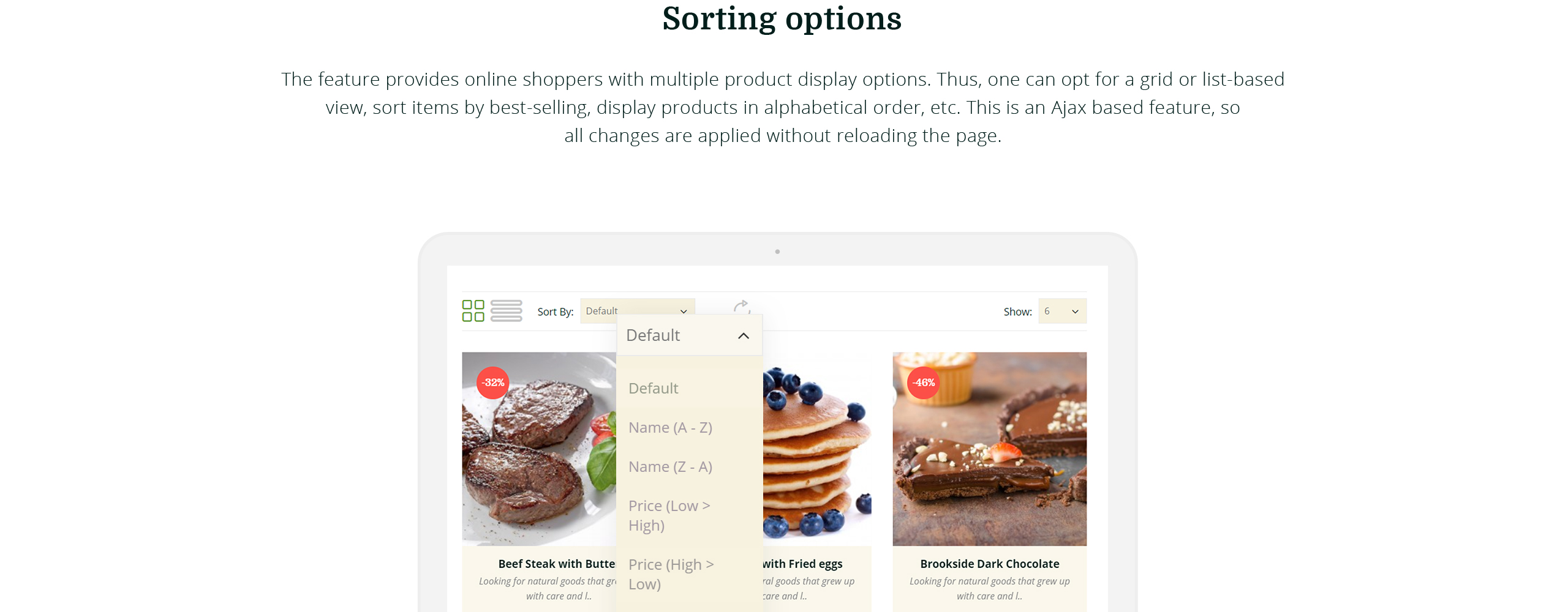 отзывчивый шаблон opencart магазина натуральных продуктов natural products store