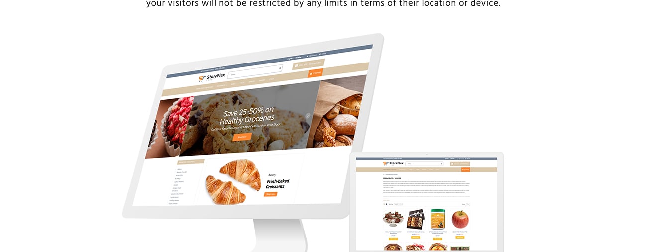 food отзывчивый шаблон opencart