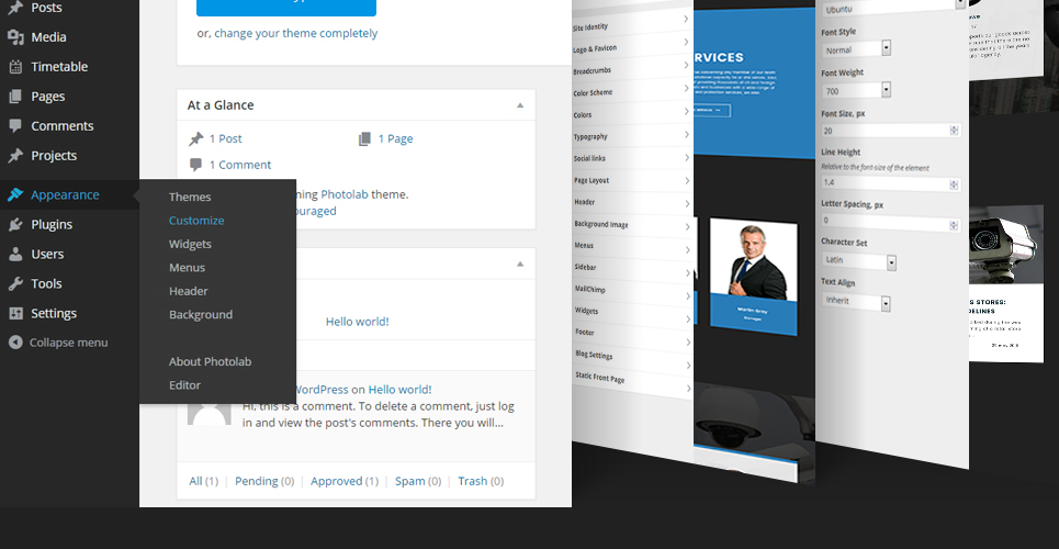 Агентство безопасности отзывчивая тема wordpress