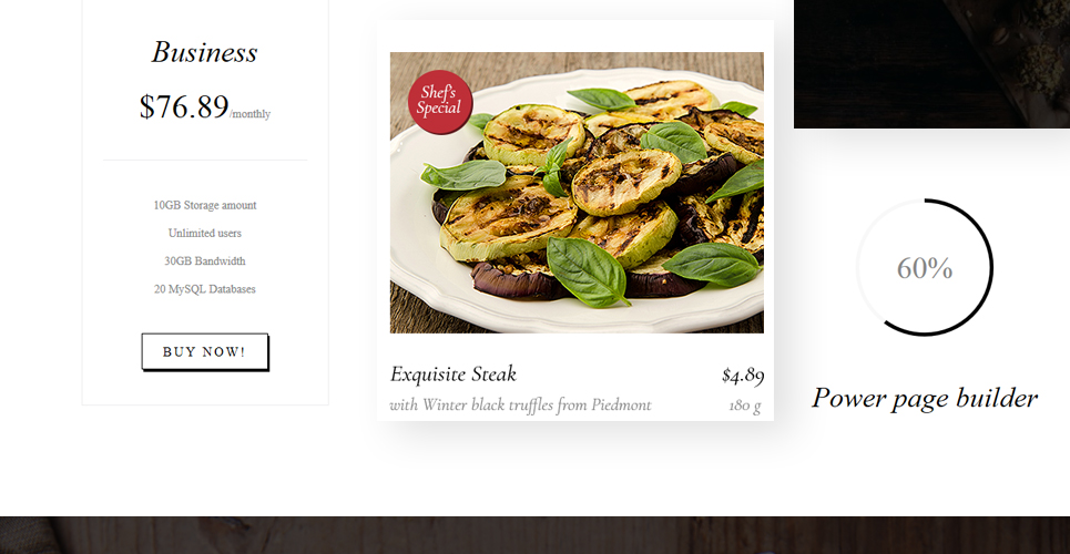 мясо и барбекю ресторан wordpress тема