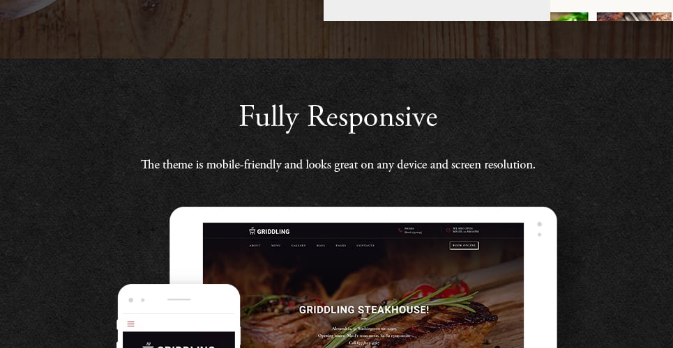 мясо и барбекю ресторан wordpress тема