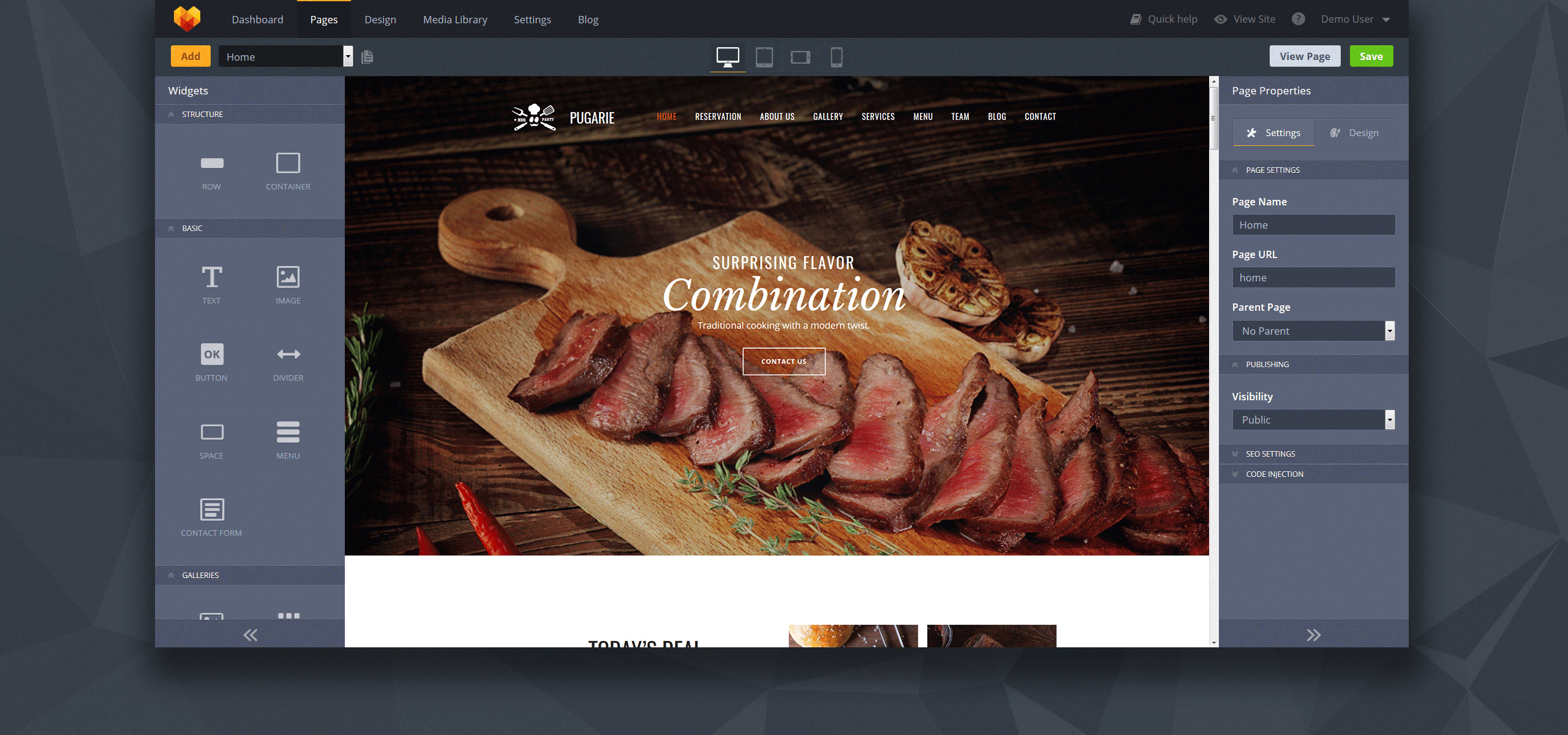 bbq restaurant premium moto cms 3 шаблон