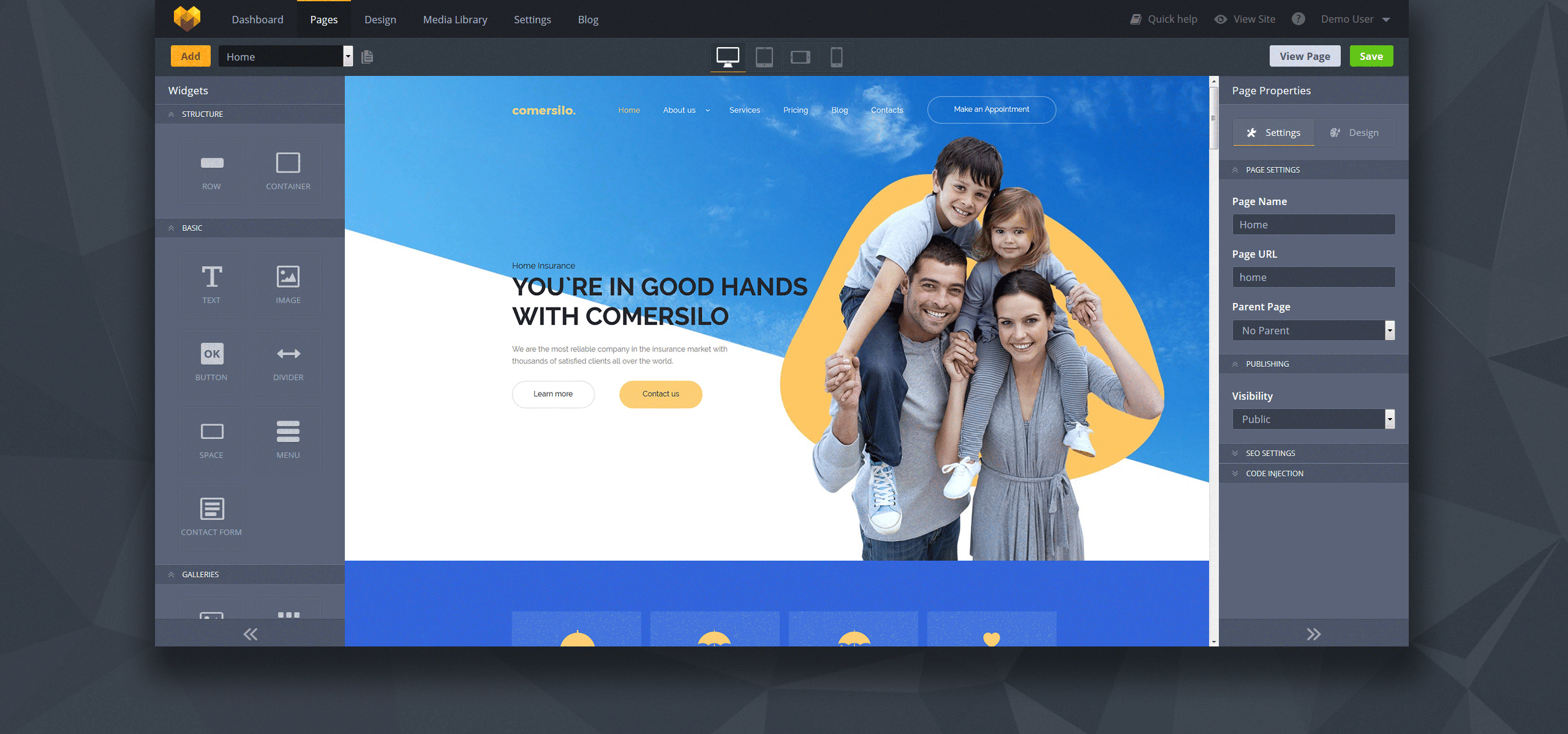 шаблон comersilo moto cms 3