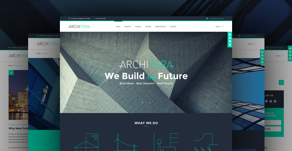 архитектурная фирма отзывчивая тема wordpress