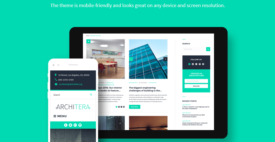 архитектурная фирма отзывчивая тема wordpress