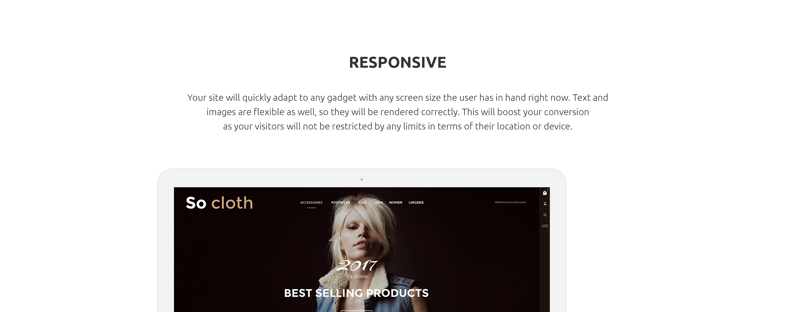 модный магазин отзывчивая тема shopify