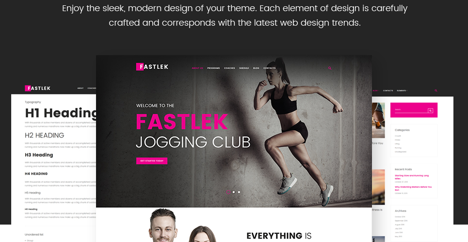 running club & coaching wordpress тема