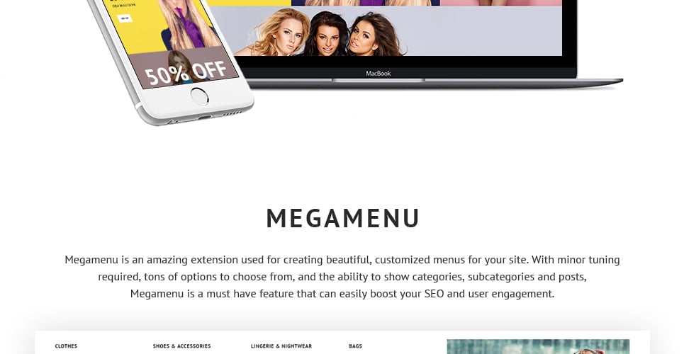 магазин одежды magento тема