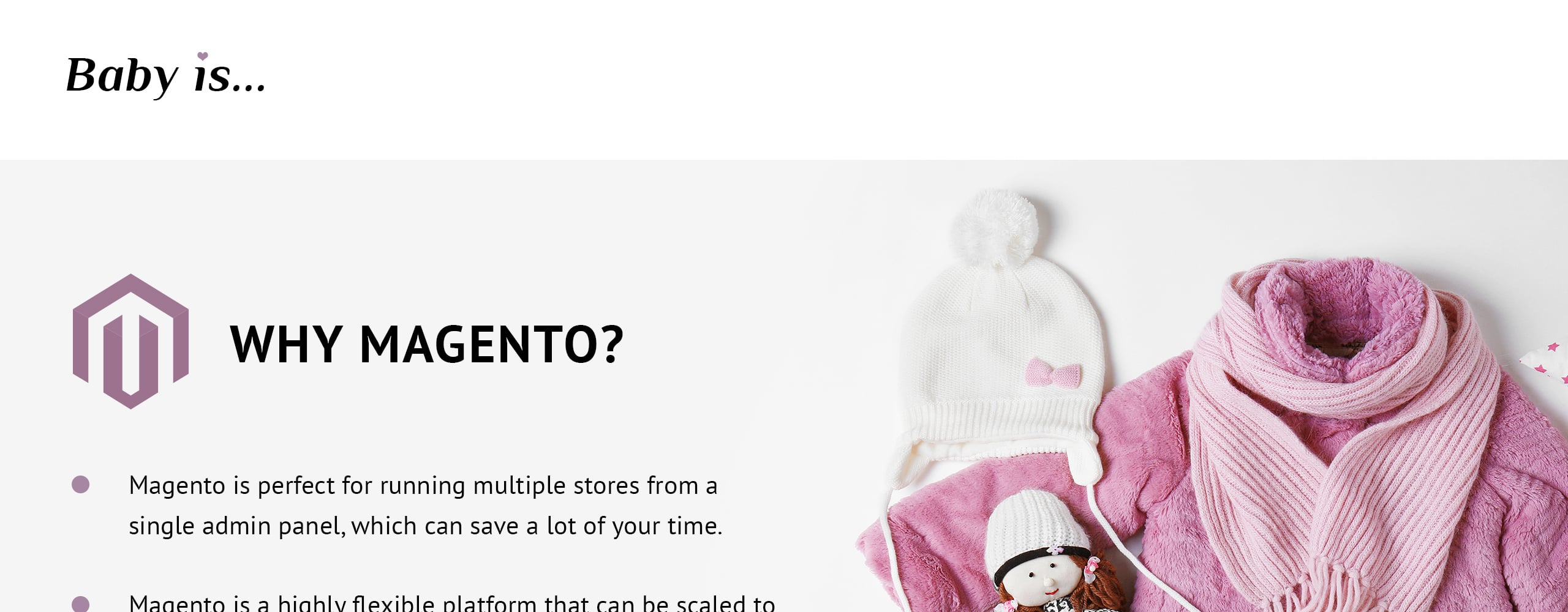 магазин детской одежды отзывчивая тема magento