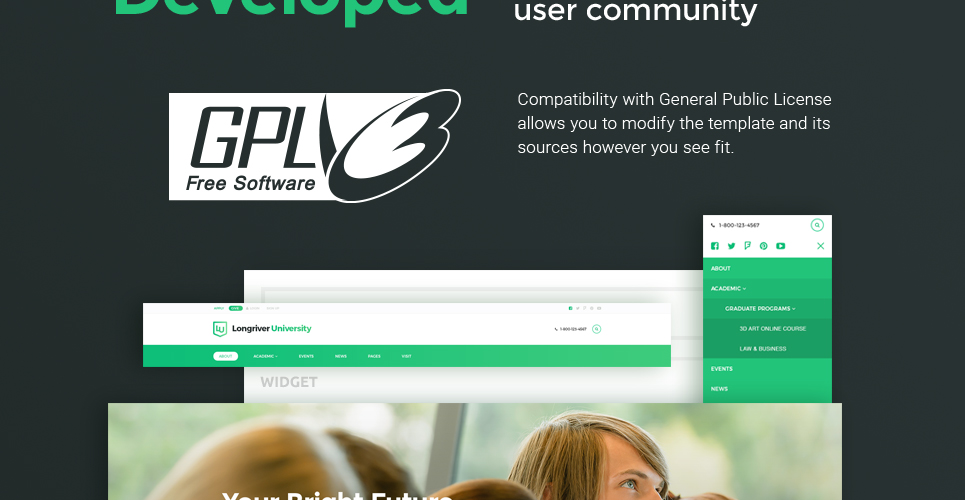 longriver university отзывчивая тема wordpress