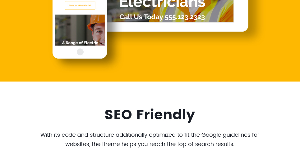 услуги электрика отзывчивая тема wordpress