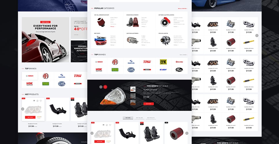 автонастройка отзывчивой темы prestashop