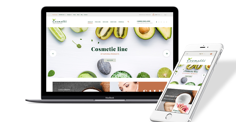 магазин косметики prestashop тема