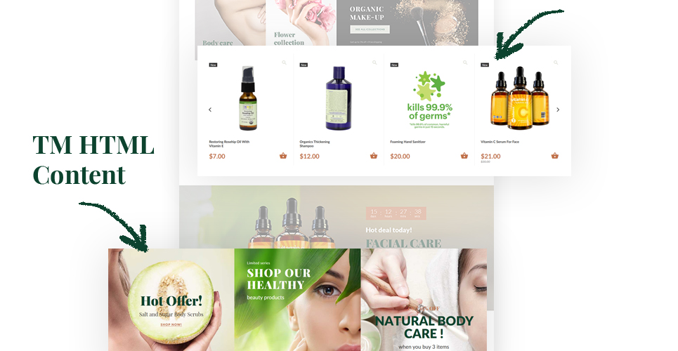магазин косметики prestashop тема