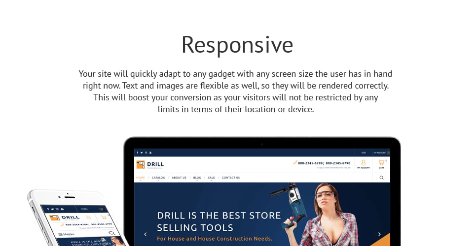 инструменты и оборудование отзывчивая тема shopify